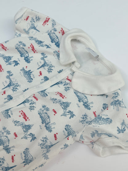 Petit Bateau Paris Print Romper 18M