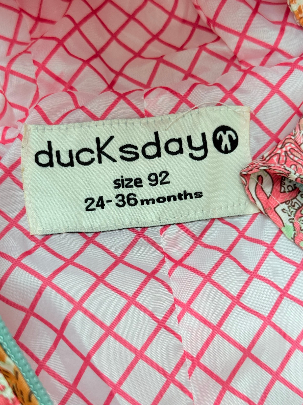Ducksday Coral Print Snowsuit Size 24-36