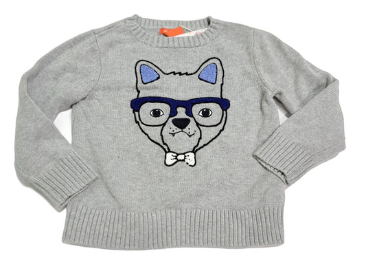 Joe Fresh Gray Dog Knit Sweater 3T