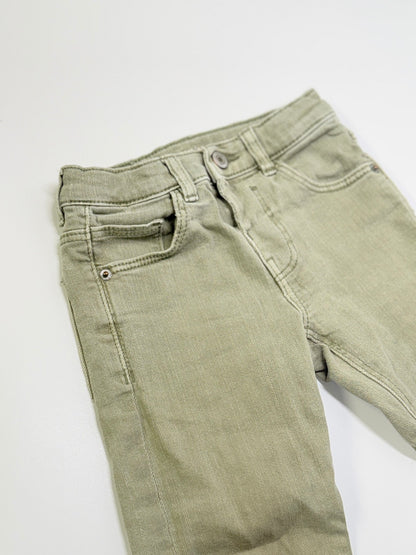 Zara Sage Green Regular Denim Jeans 2T