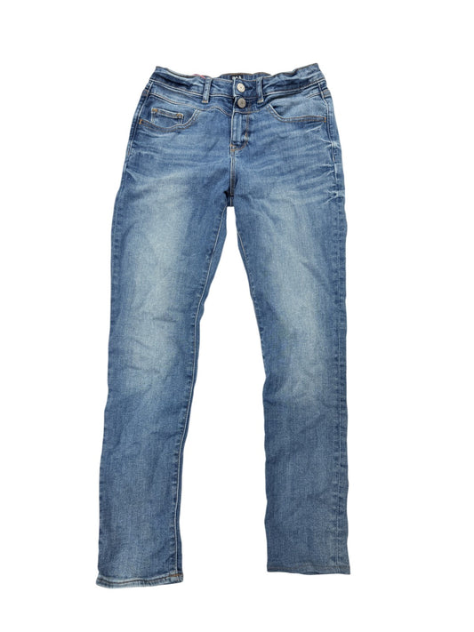 Gap Blue Skinny Jeans Double Button Elastic Waistband size 14