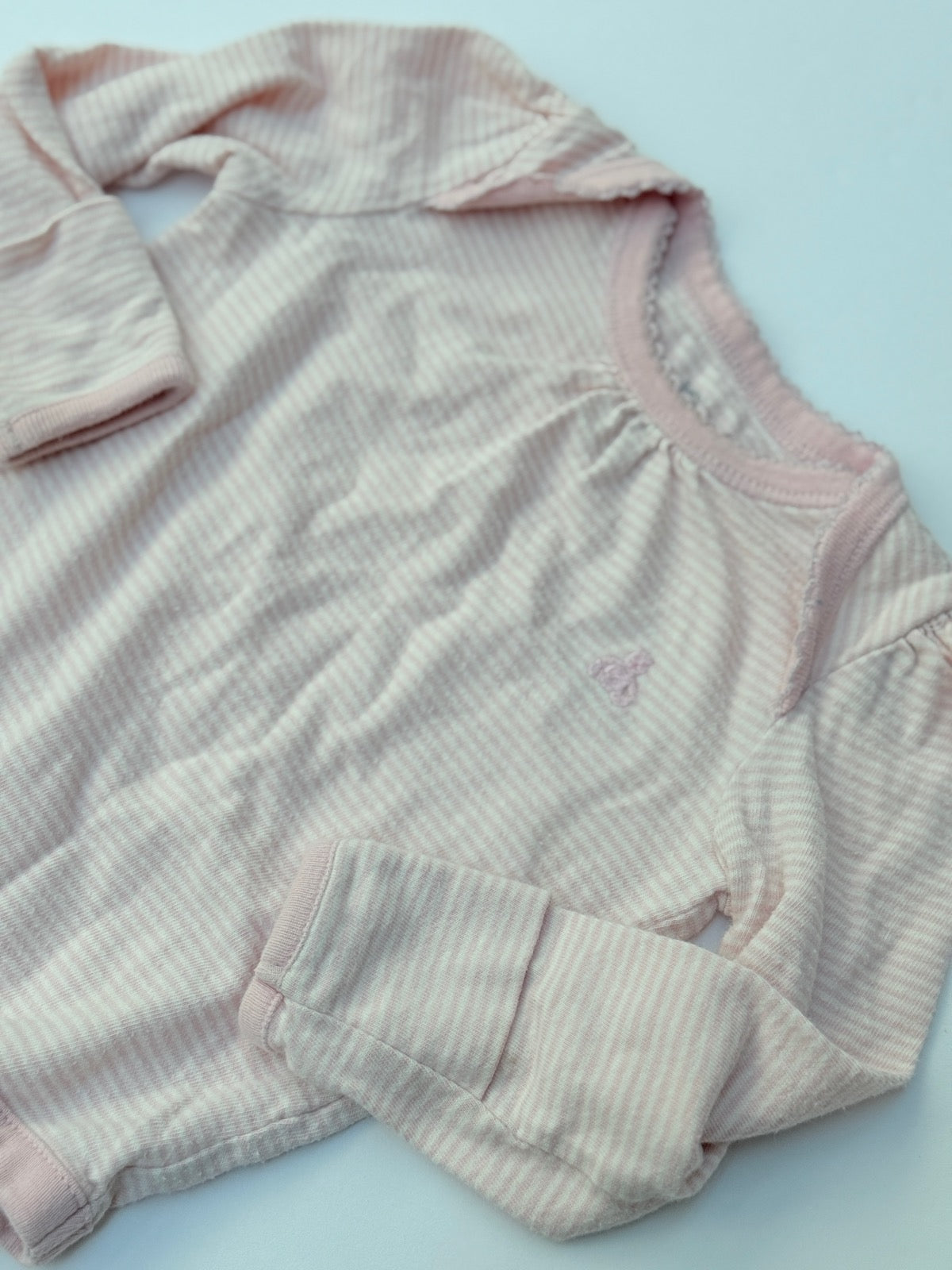 Baby Gap Pink Stripe Organic Cotton Bodysuit 3-6m