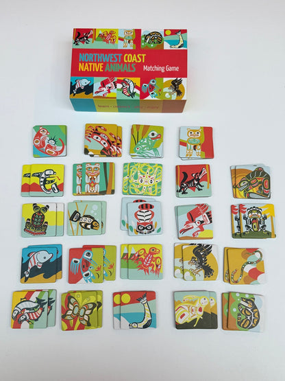 Northwest Coast Native Animals Matching Game