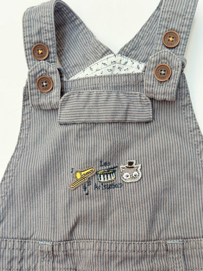 Sergent Major Striped Overalls 9-12M