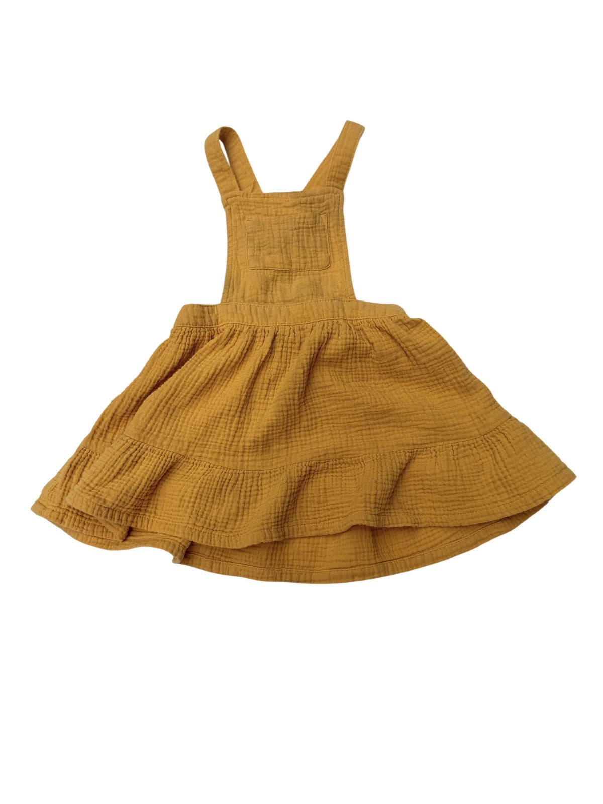 Cat & Jack Mustard Overall Dress 3T