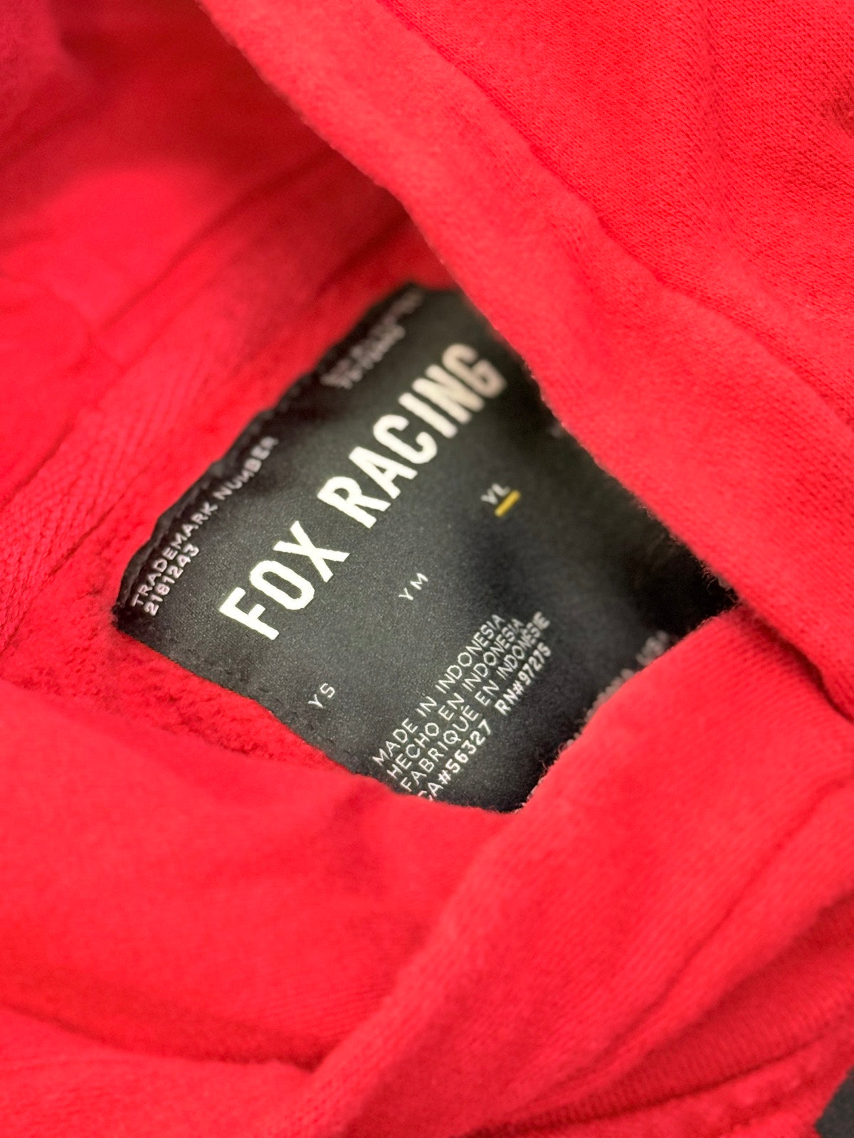 Fox Racing Red Pinnacle Hoodie Youth XL 10-12Y