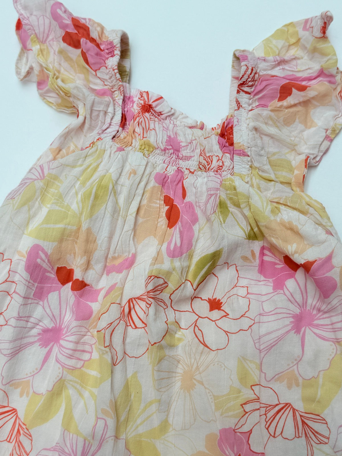 Baby Gap Floral Flutter Sleeve Dress 18-24M