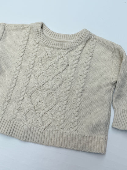 Baby Gap Cream Cable Knit Sweater 18-24M