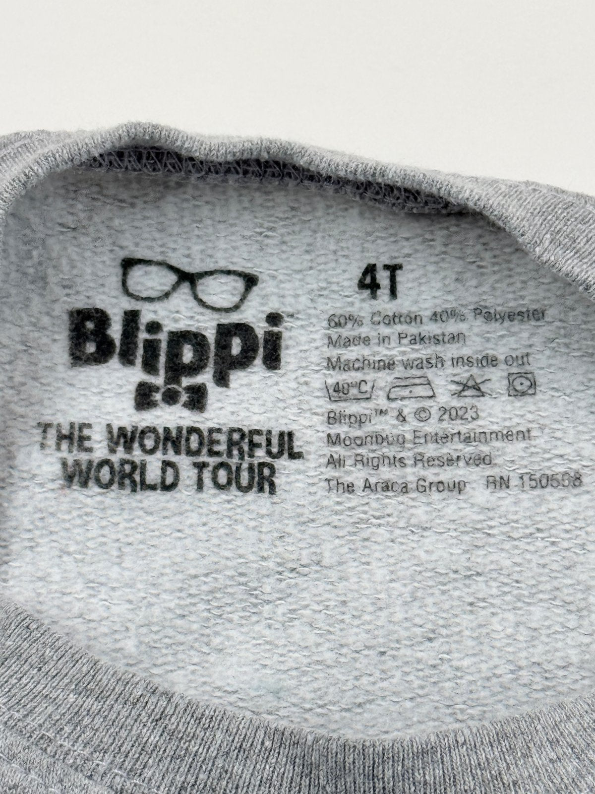 Blippi The Wonderful World Tour Sweatshirt 4T