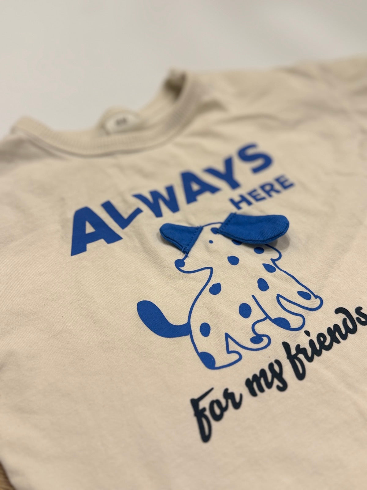 H&M Always Here Dog T-Shirt 12-18M