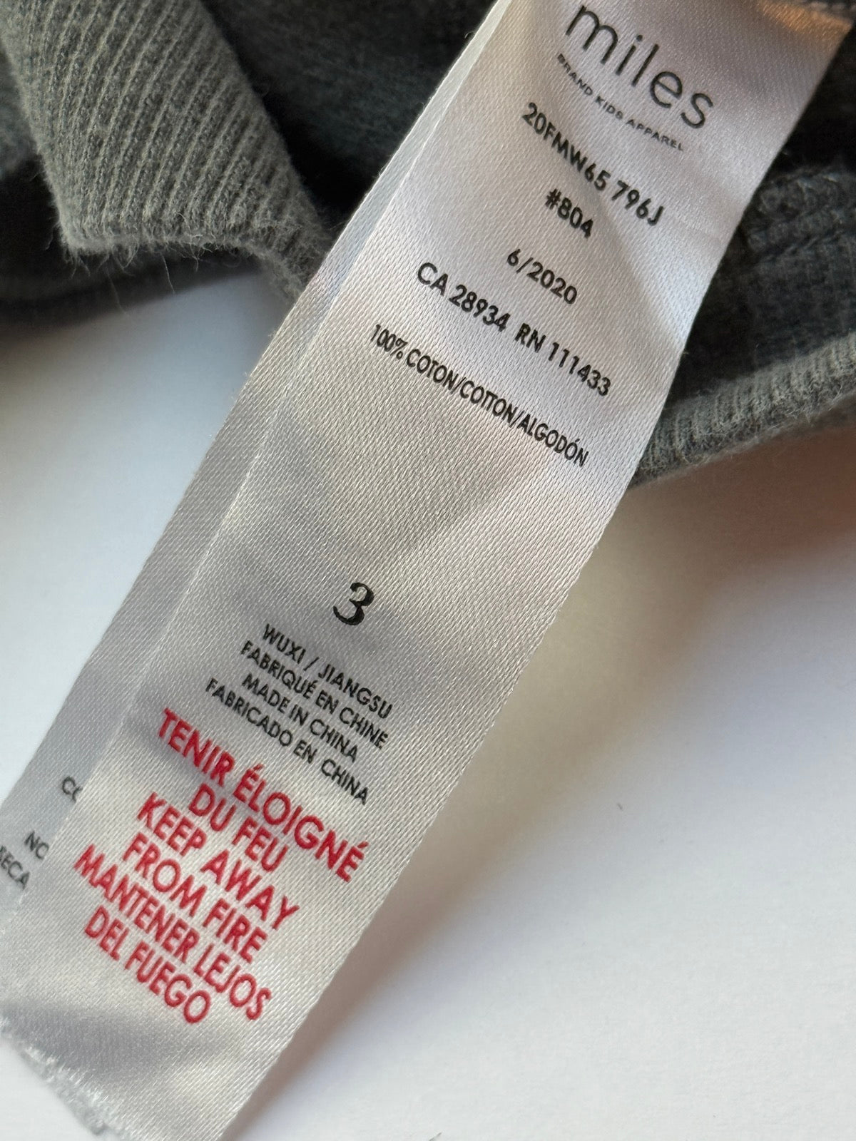 Miles Brand Kids Ribbed Sweatshirt Size 3Y