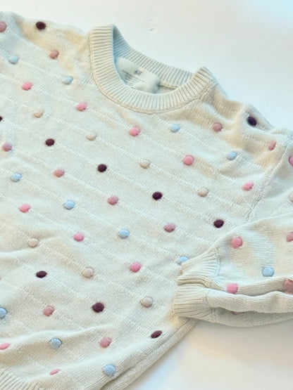 H&M Polka Dot Knit Sweater Size 3/4T