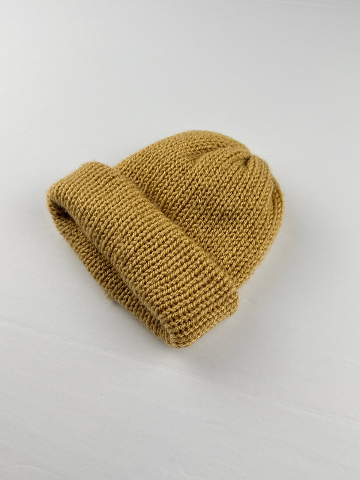 Handmade Mustard Knit Beanie 1-4Y