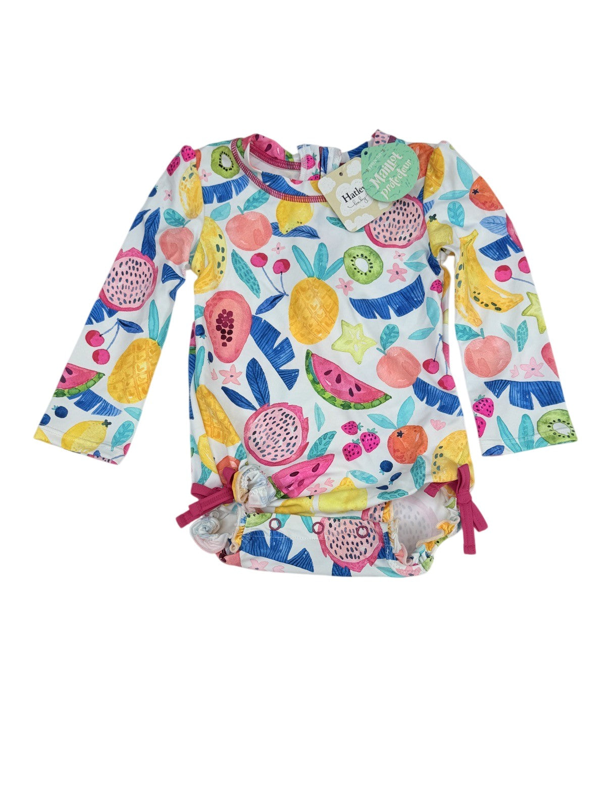 New with Tags Hatley Summer Fruit Baby Rashguard Swimsuit 6-9m