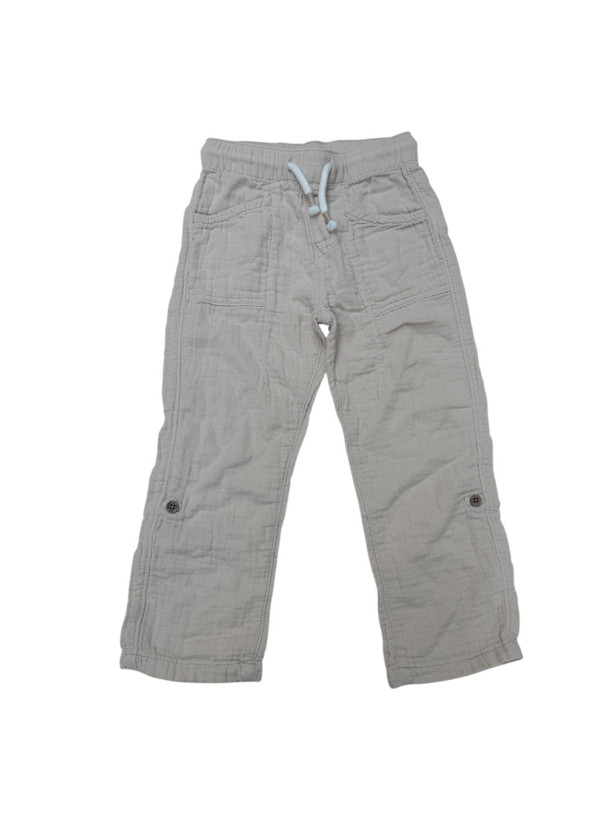 M&S Beige Linen Pants 2-3Y