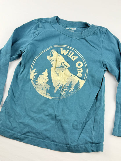 Joe Fresh Wild One Wolf Long Sleeve T-Shirt 4T