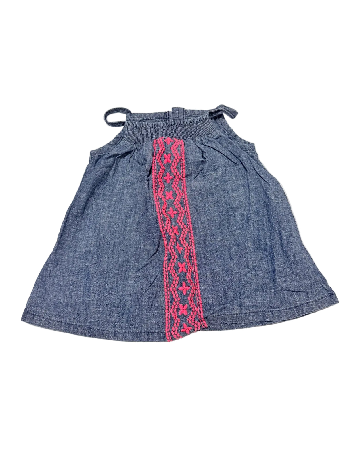 Joe Fresh Chambray Embroidered Dress 6-12m