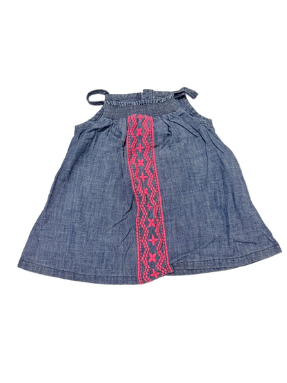 Joe Fresh Chambray Embroidered Dress 6-12m
