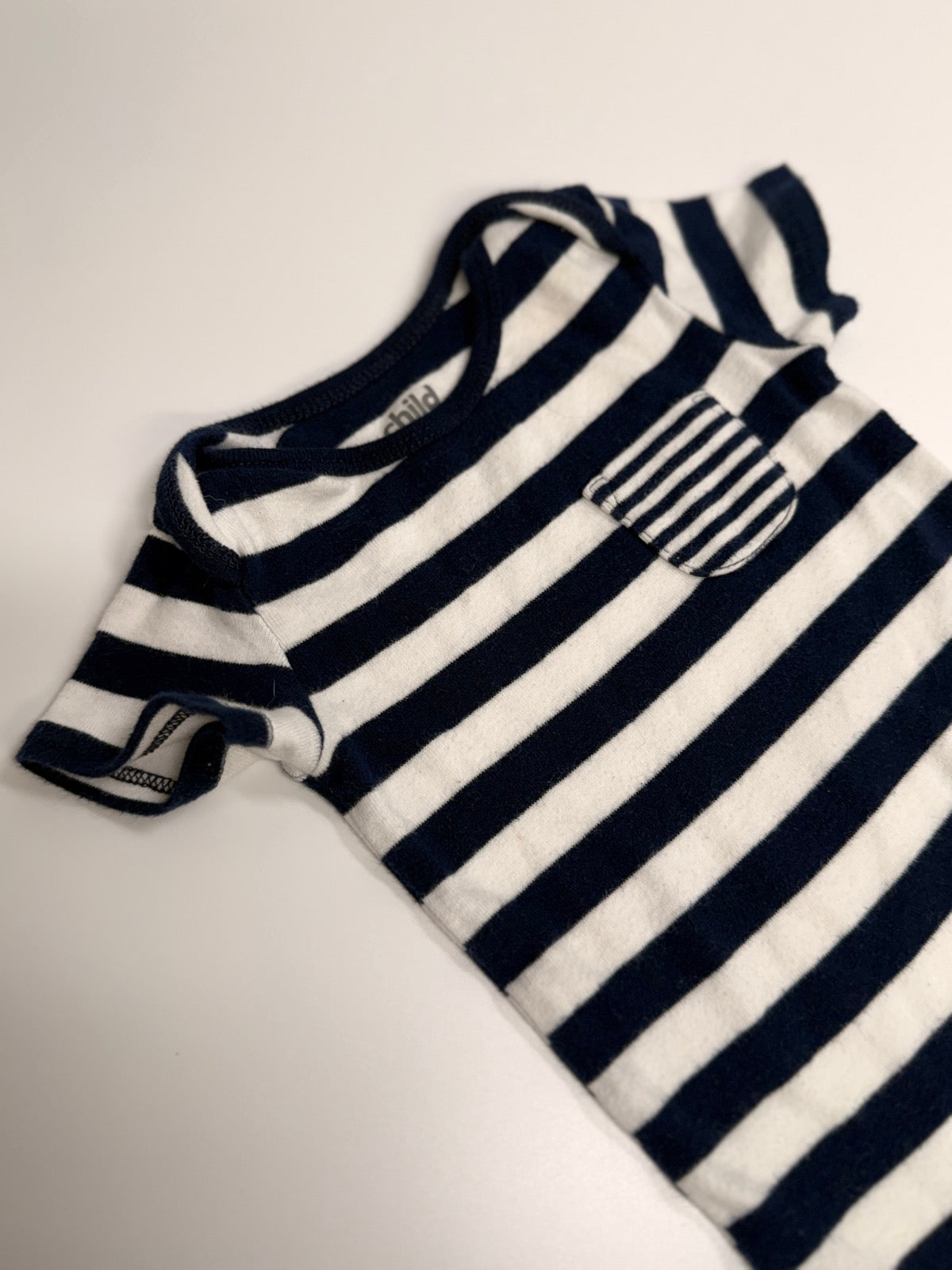 Carter's Navy Striped Bodysuit 3-6M