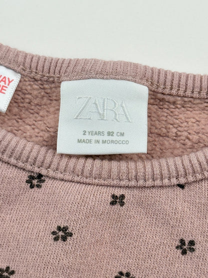 Zara Floral Pink Sweatshirt Size 2T