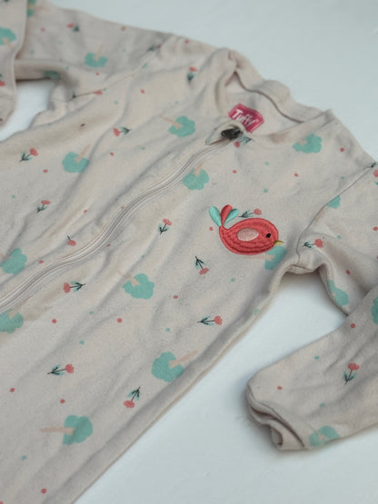 Tuffy Bird Cherry Sleeper Footie 18m