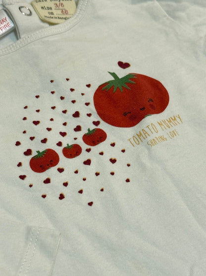 Zara BabyGirl White Tomato Mummy Top 3-6m