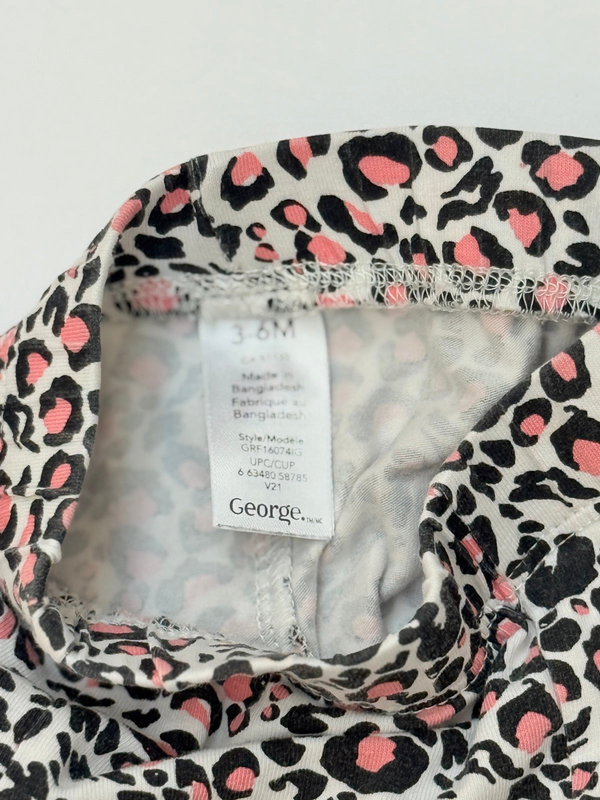 George Leopard Print Leggings 3-6M