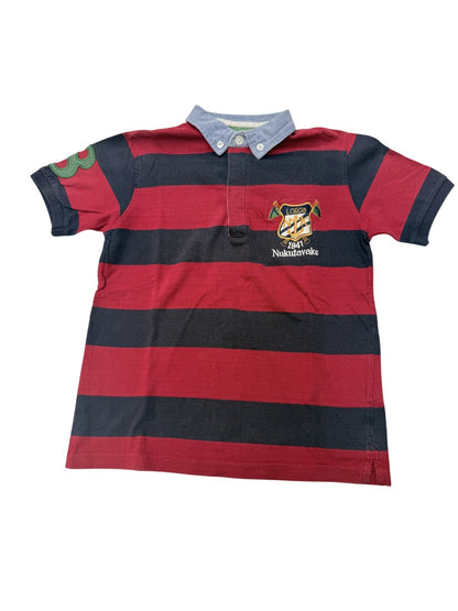 Nukutavake Striped Rugby Polo Shirt Size 8