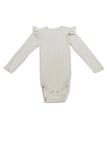 H&M Organic Cotton Ruffle Bodysuit 9-12M