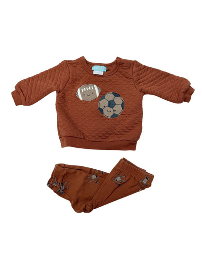 Pekkle Sports Quilted Sweatshirt Joggers Set 6M