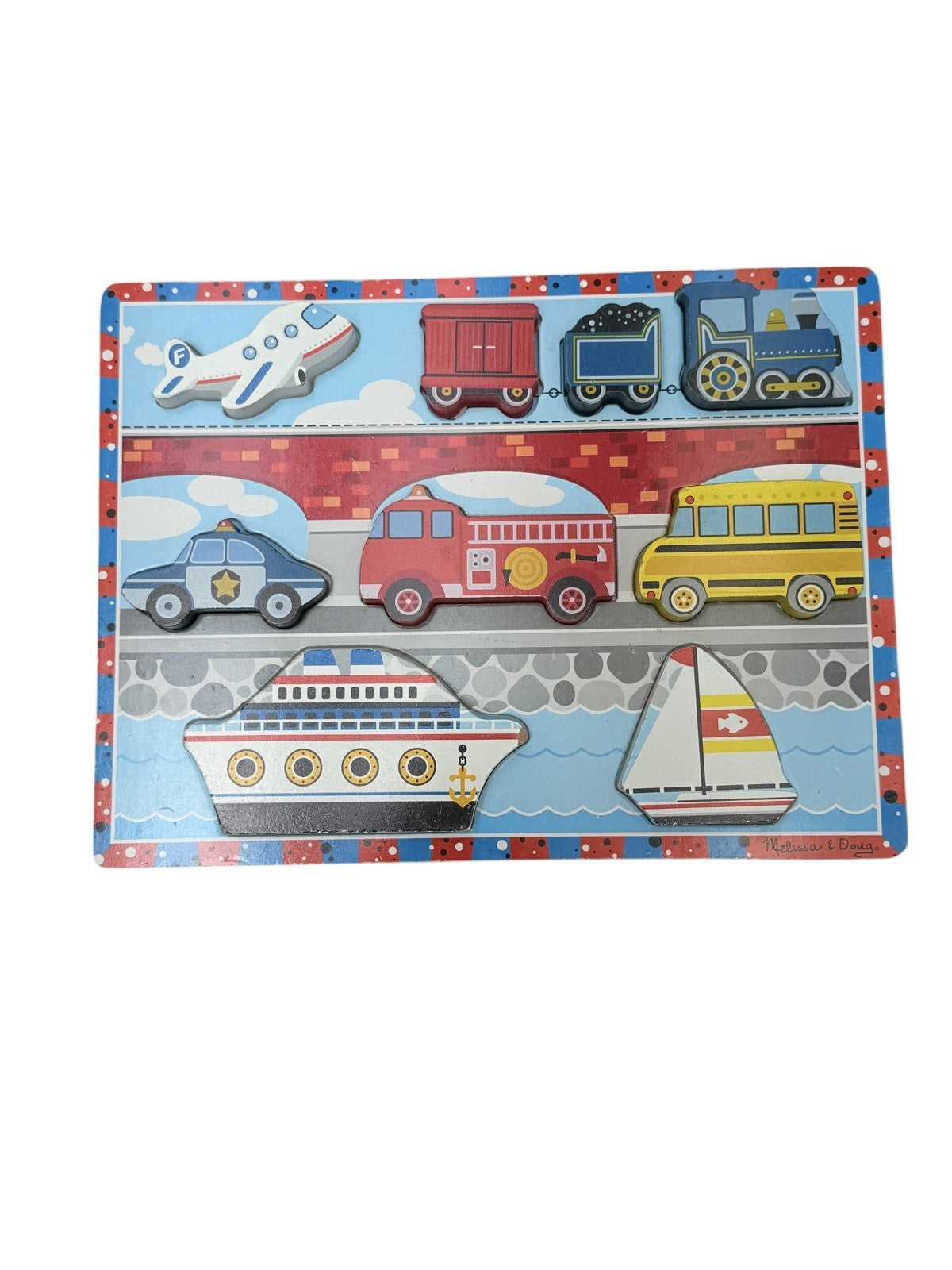 Melissa & Doug Vehicles Chunky Puzzle