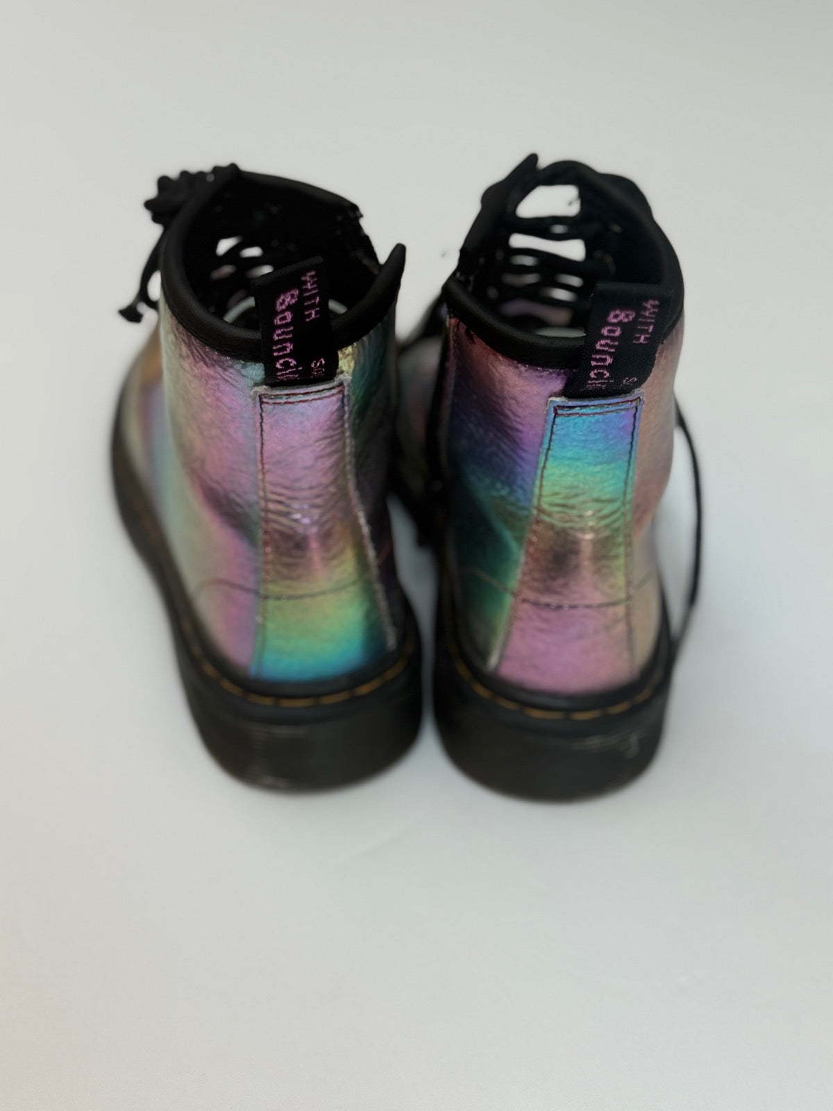 Dr. Martens 1460 J Rainbow Metallic Boots Size 12