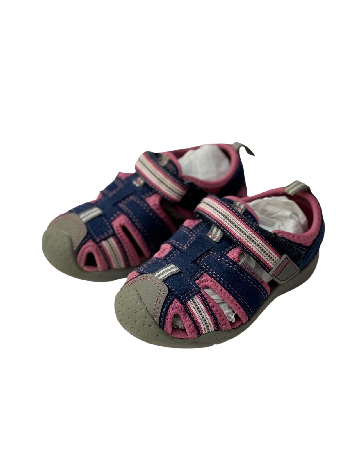 Pediped Sahara Navy Pink Sandals Size 6-6.5