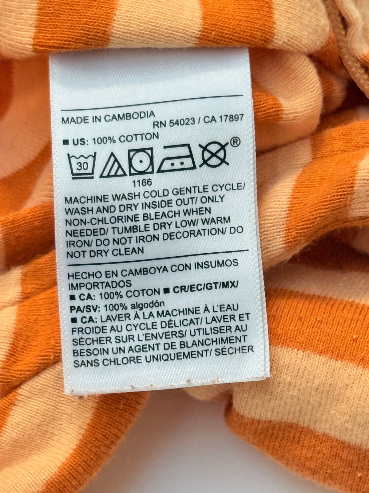 Old Navy Pumpkin Striped Footed Sleeper 6-9M