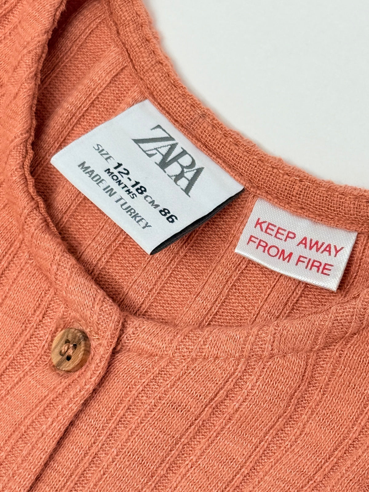 Zara Terracotta Ruffle Dress 12-18M