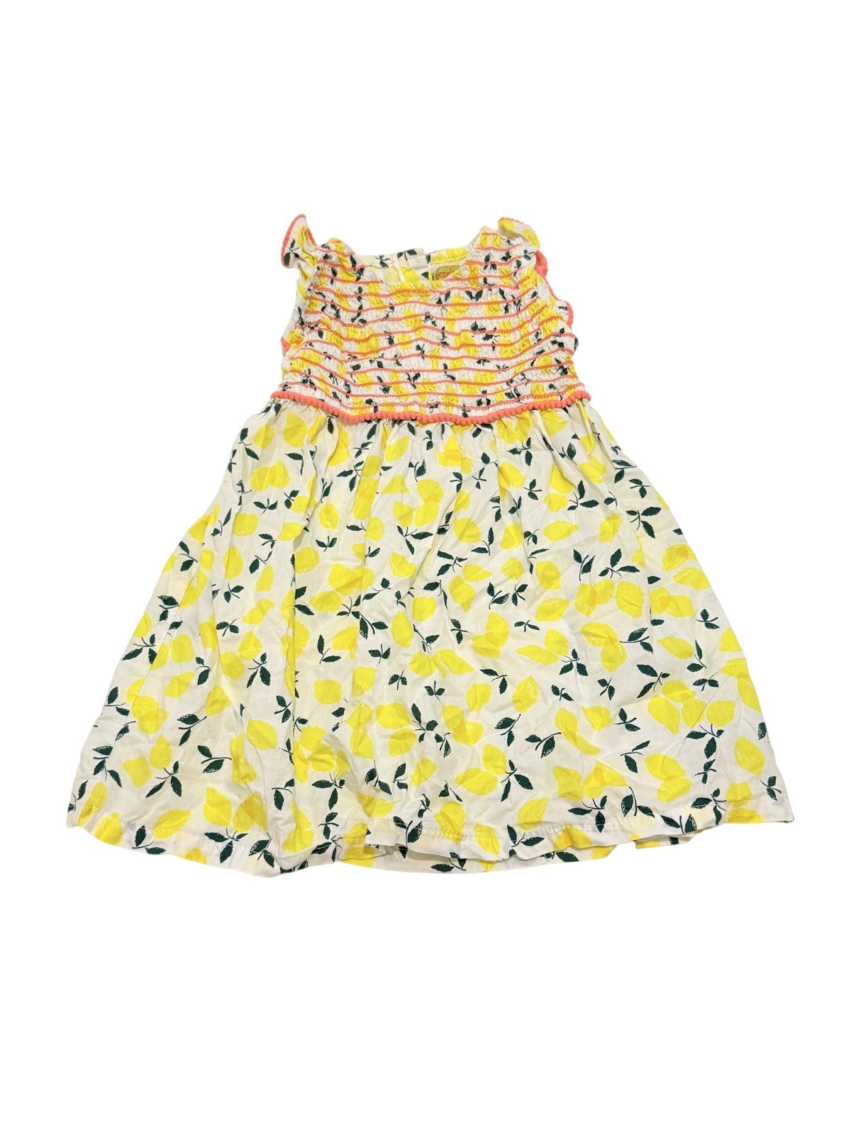 Penelope Mack Lemon Print Smocked Dress 3T