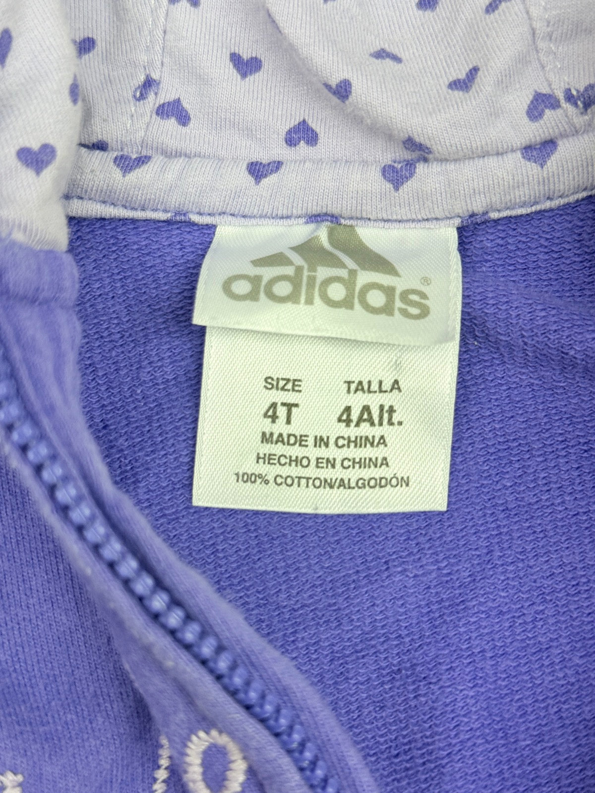 Adidas Purple Hoodie Joggers Set 4T