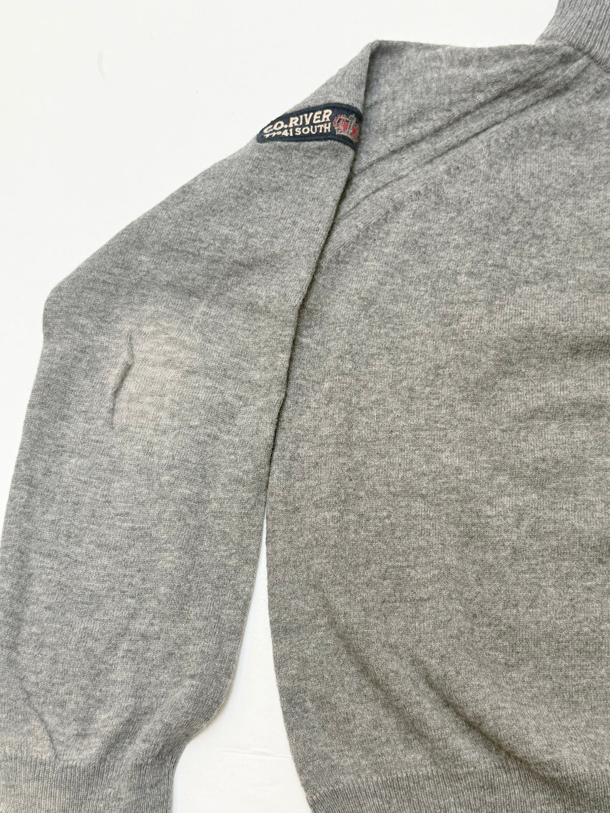 River Woods Gray Quarter-Zip Sweater Size 12