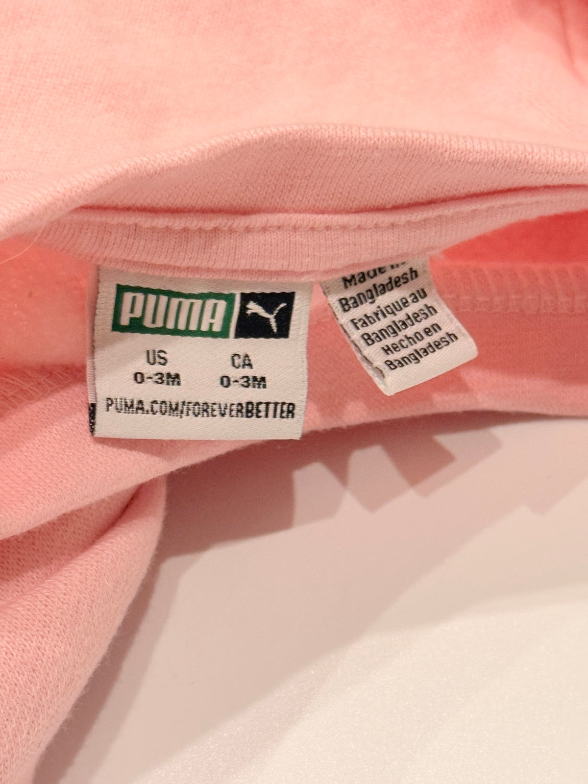 Puma Pink Sweatshirt & Leggings Set 0-3M
