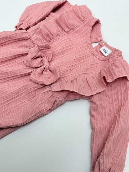 Unknown Pink Ruffle Romper 6-9M