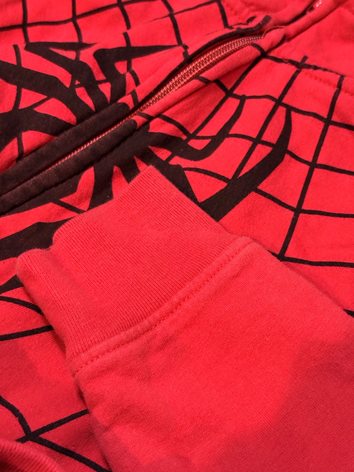 Marvel Spider-Man Red Zip Hoodie LG