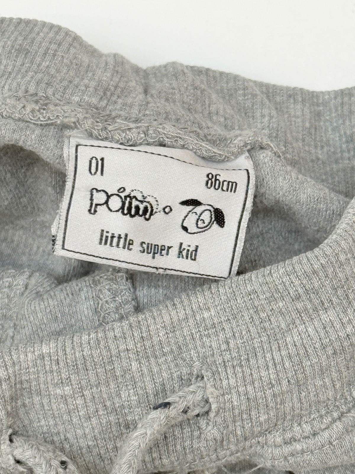 Polm Little Super Kid Grey Sweat Shorts 18-24M