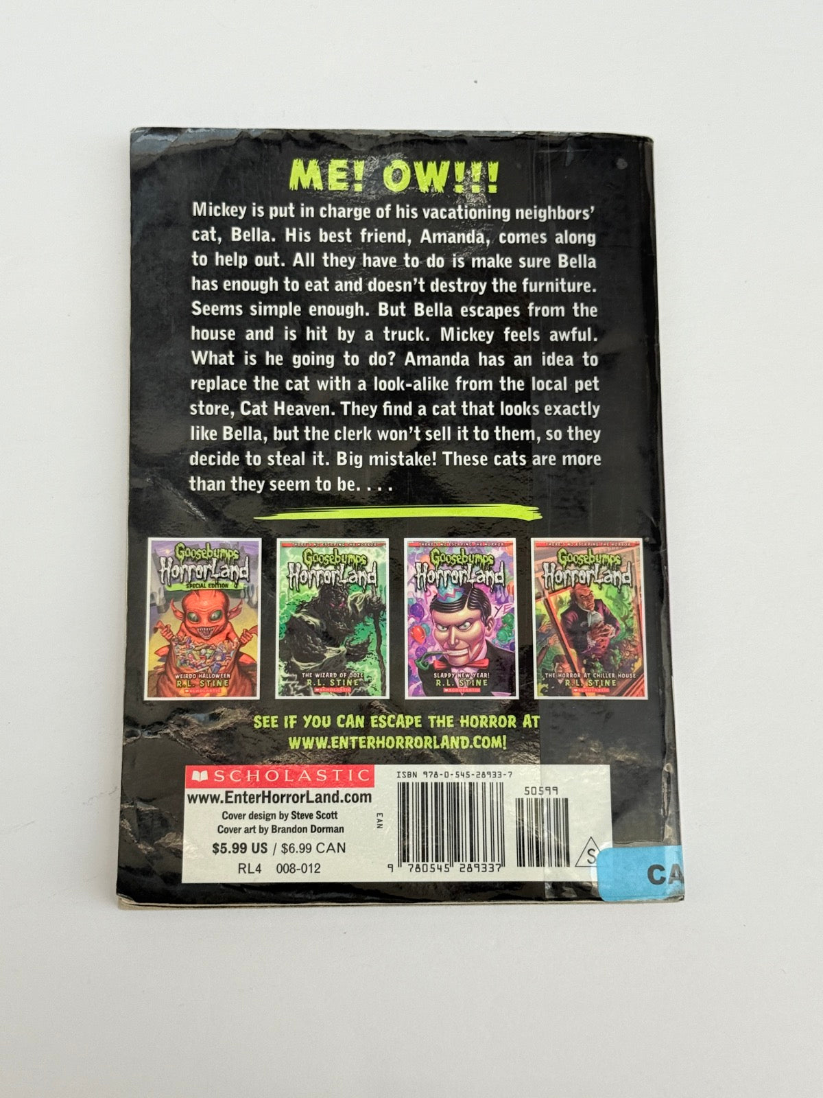 R.L. Stine Goosebumps HorrorLand Claws!