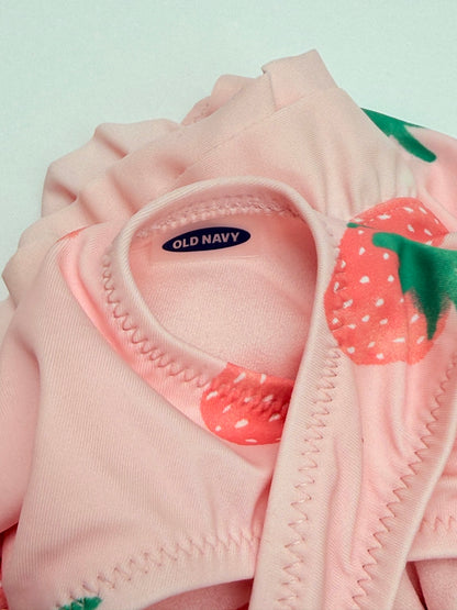 Old Navy Strawberry One-Piece Swimsuit 12-18m