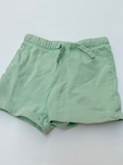 H&M Green Cotton Shorts 12M