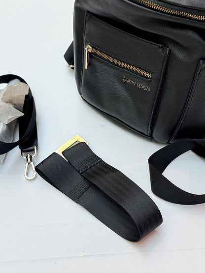 Mini - Fawn Design Black Diaper Bag Backpack