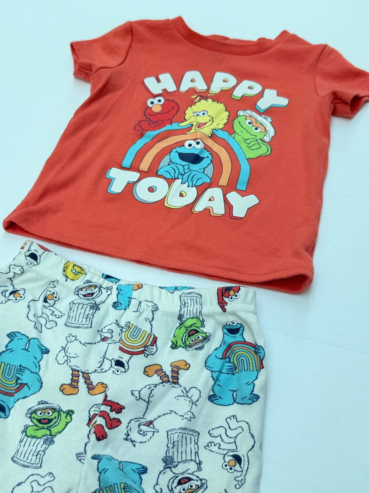Sesame Street Happy Today Shirt Shorts Set 2T