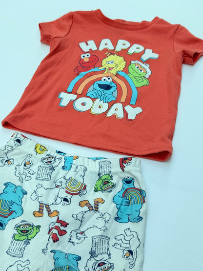 Sesame Street Happy Today Shirt Shorts Set 2T