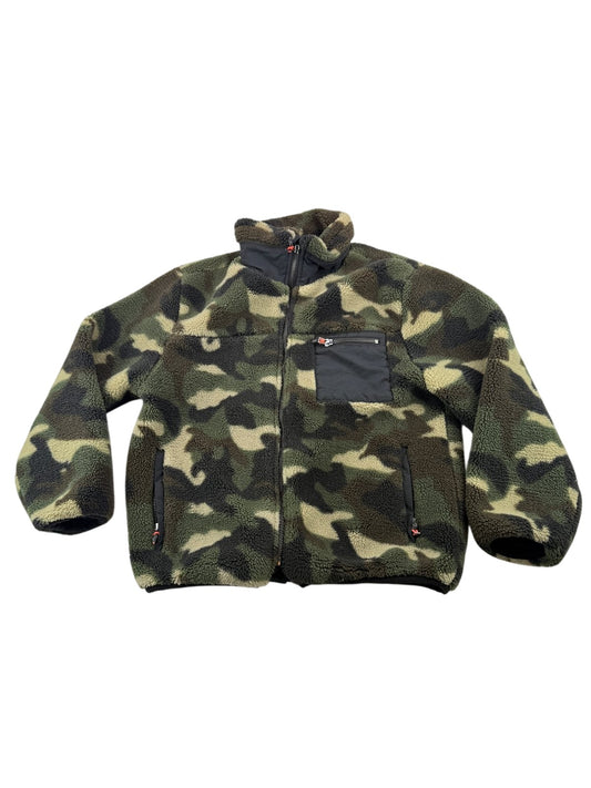 Zara Camo Sherpa Fleece Jacket Size 9