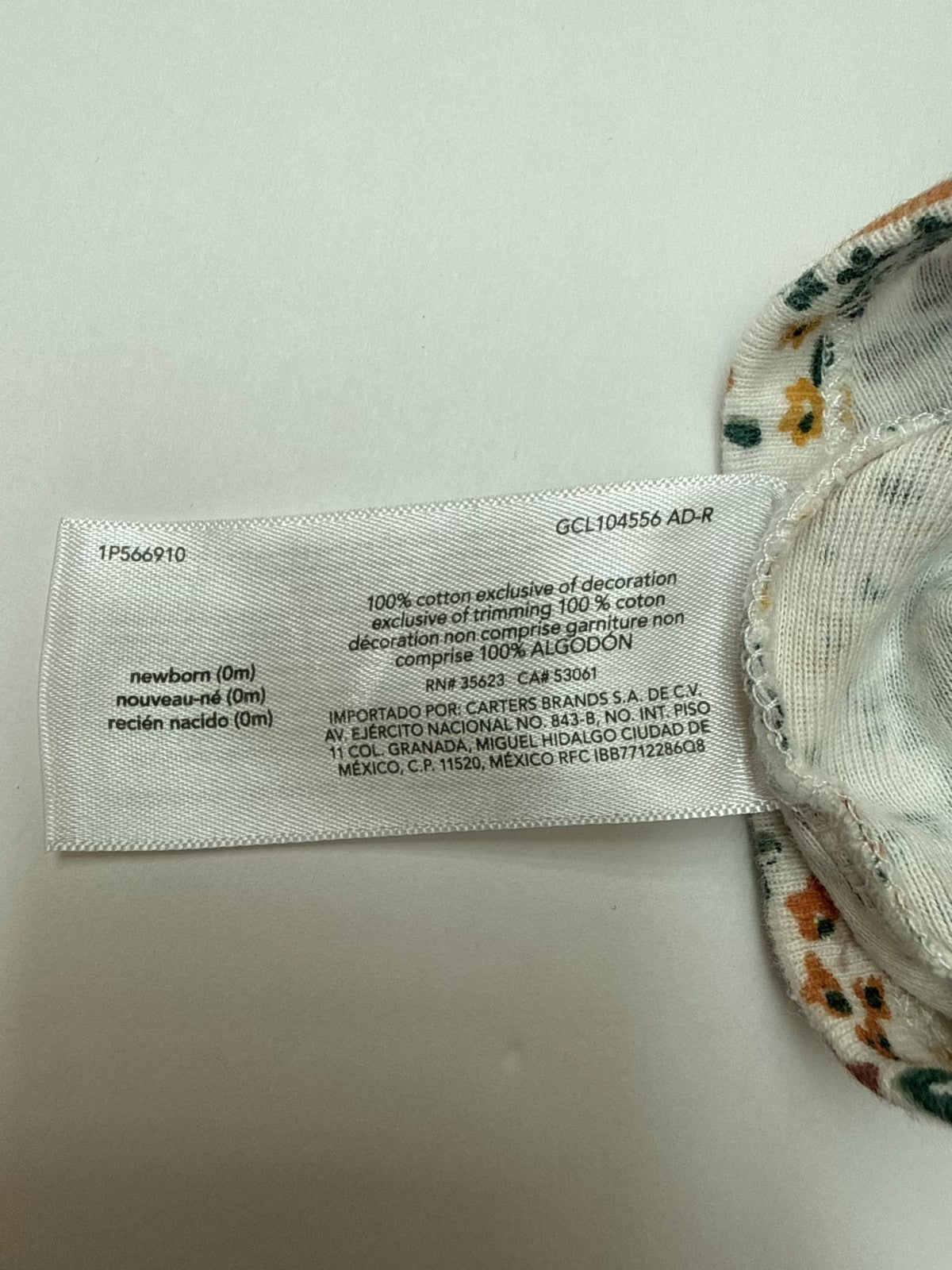 Carter's Floral Paisley Onesie Newborn